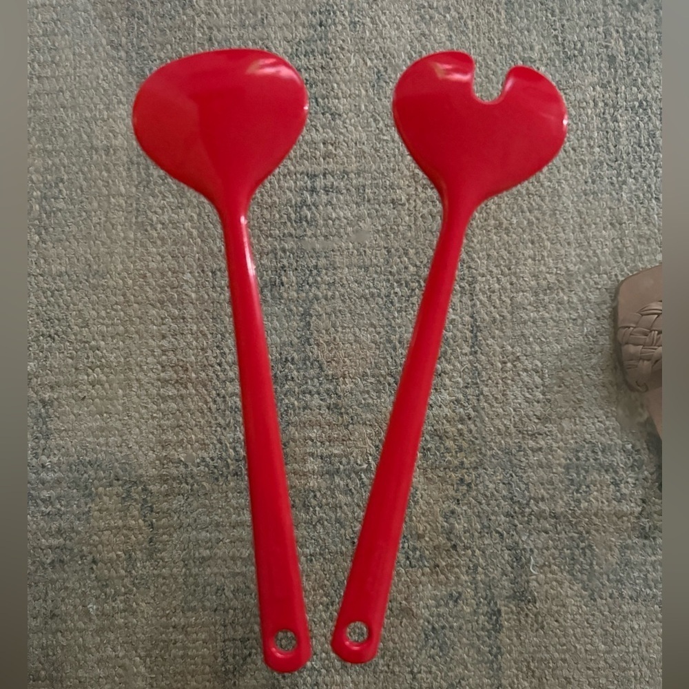 Rosti Mepal Melamine Red Salad Serving Utensils MCM Danish Design - Picture 5 of 8